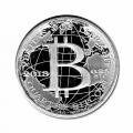 Silver Bullion 1 oz .25 Bitcoin 2013 Round .999 fine