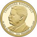 Presidential Dollars Theodore Roosevelt 2013-P 25 pcs (Roll)