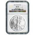 Certified Uncirculated Silver Eagle 2014 MS70 NGC
