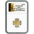 Certified American $5 Gold Eagle 2014 MS70 NGC Early Release Gold Label