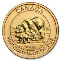 2015 Canada 1/4 oz Gold Polar Bear Uncirculated in Original Mint Plastic