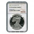 Certified Proof Silver Eagle 2017-W PF70 NGC
