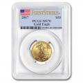 Certified American $10 Gold Eagle 2017 MS70 PCGS First Strike