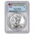 Certified Uncirculated Silver Eagle 2018 MS70 PCGS First Strike