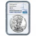 Certified Uncirculated Silver Eagle 2018 MS70 NGC Early Releases