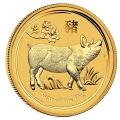 Australian Perth Mint Series II Lunar Gold 1/10th oz 2019 Pig