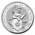 2020 2 oz British Silver Queen’s Beast The White Lion Coin (BU)
