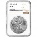 Certified Uncirculated Silver Eagle 2020 MS70 NGC
