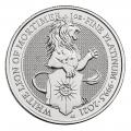 2021 1oz British Platinum Queenâ€™s Beast White Lion Coin (BU)