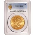 Certified $20 Gold Liberty 1852 MS62 PCGS