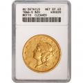 Certified US Gold $20 Liberty 1866-S AU Details ANACS