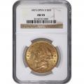 Certified US Gold $20 Liberty 1873 Open 3 AU55 NGC
