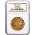 Certified $20 Gold Liberty 1890-CC AU53 NGC