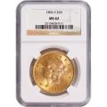 Certified $20 Gold Liberty 1896-S MS62 NGC