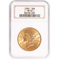 Certified $20 Gold Liberty 1897 MS62 NGC
