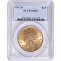 Certified US Gold $20 Liberty 1897-S MS62 PCGS