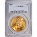 Certified US Gold $20 Liberty 1899 MS63 PCGS