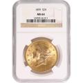 Certified $20 Gold Liberty 1899 MS64 NGC