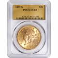 Certified US Gold $20 Liberty 1899-S MS62 PCGS Gold Label