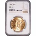 Certified US Gold $20 Liberty 1901 MS64 NGC