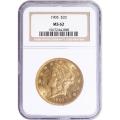 Certified $20 Gold Liberty 1905 MS62 NGC