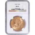 Certified $20 Gold Liberty 1907-S MS63 NGC