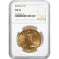 Certified $20 Gold St. Gaudens 1908-S AU55 NGC