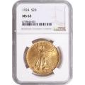 Certified $20 St. Gaudens 1924 MS63 NGC