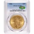 Certified $20 Gold St. Gaudens 1926 AU58 PCGS CAC