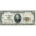 1929 $20 Federal Reserve Bank Note Richmond VA AU
