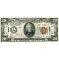 1934A Hawaii $20 Federal Reserve Note AU