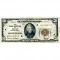 1929 $20 Federal Reserve Note Boston MA F-VF