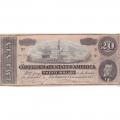 $20 1864 Confederate note Richmond VA XF-AU
