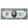 1934 $20 Federal Reserve Note XF-AU MULE