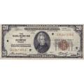 1929 $20 Federal Reserve Note Richmond VA F-VF
