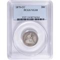 Certified 20 Cent Silver 1875CC VG10 PCGS