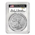 Certified Uncirculated Silver Eagle 2021 Type-2 MS70 FS Emily Damstra Signed