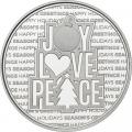 2021 1oz Peace Love Joy Christmas Silver Round (X-12)