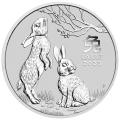 2023 Australia 1 oz Silver Lunar Rabbit BU (Series III)