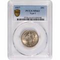 Certified Standing Liberty Quarter 1917 T1 MS64 PCGS