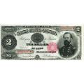 1891 $2 Treasury Note XF-AU