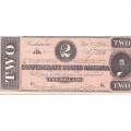 $2 1864 Confederate Note Richmond UNC
