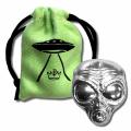 2 oz Fine Silver Alien Head -  Poured Bar