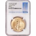 Certified Burnished American Gold Eagle 2018-W MS70 NGC First Day of Issue