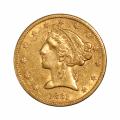 $5 Gold Liberty 1897-S XF