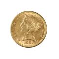 $5 Gold Liberty 1881 AU