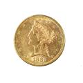 $5 Gold Liberty 1881-S AU