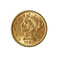 $5 Gold Liberty 1882 AU
