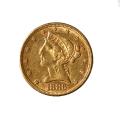 $5 Gold Liberty 1886 AU