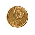 $5 Gold Liberty 1888-S AU